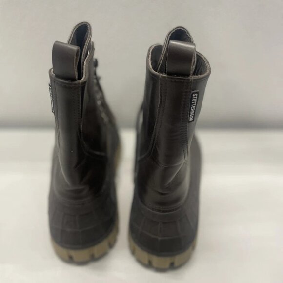 NEW STUTTERHEIM Patrol Duck Combat Boots Brown Leather Size 7.5 - Picture 7 of 9